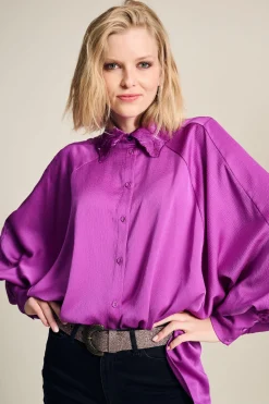 BLOUSE Feathers Cactus Pink