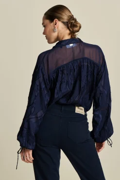 BLOUSE Jacquard Midnight Blue