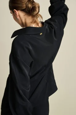 BLOUSE Violet Shimmer Black