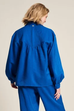 BLOUSE Violet Shimmer Blue