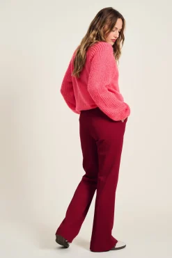 BROEK Flare Burgundy Red