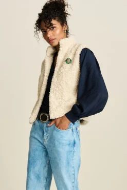 GILET Teddy Love Ecru