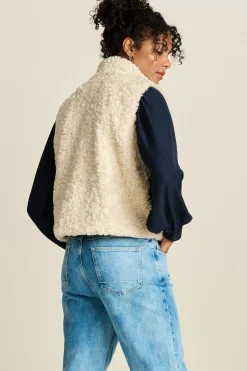 GILET Teddy Love Ecru