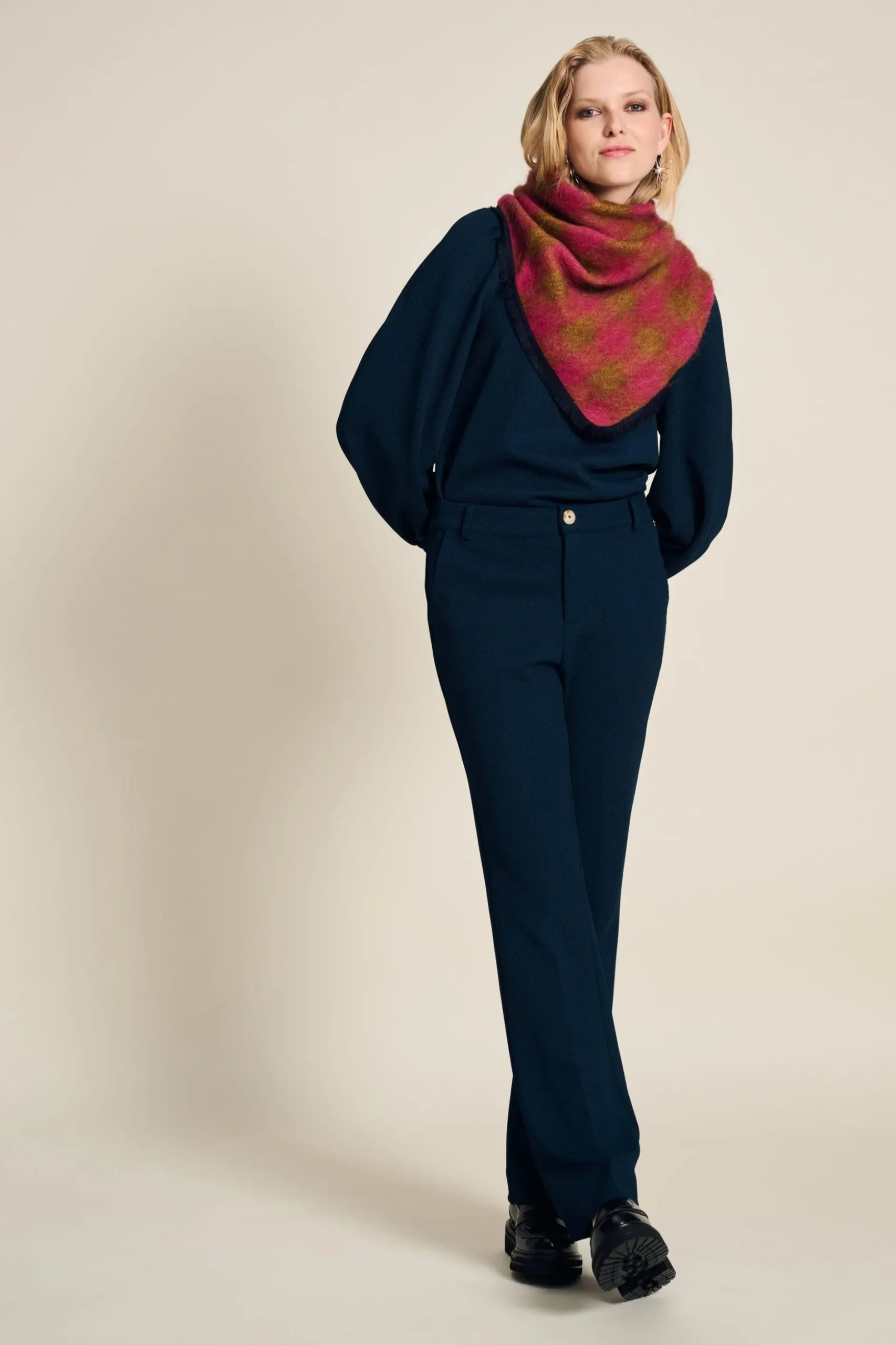 SJAAL Checks Pink Brown